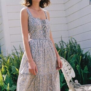 Christy Dawn Light Blue Floral Maxi Dress